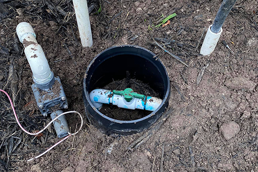 Pipe for Irrigation Found on a Residential Lot in Wesley Chapel Florida