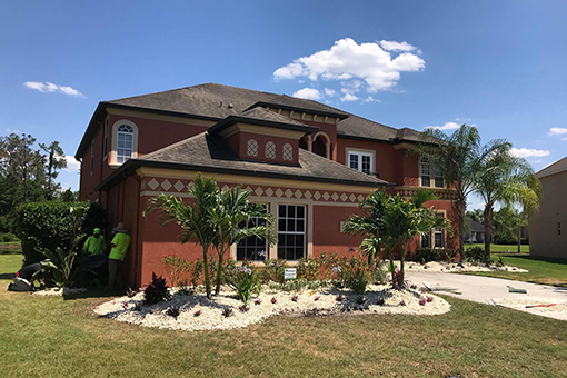 Beautiful House in Wesley Chapel FL Serviced by Residential Landscaping Company