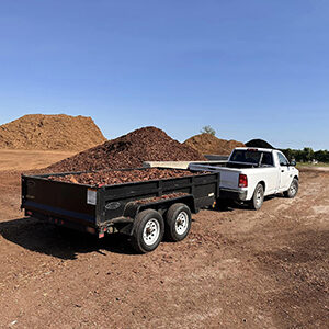 Wesley Chapel Commercial Landscaping Company's Truck Full of Mulch