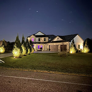 Beautiful Residence in Wesley Chapel FL Well Lit Due To Lighting Installed by Landscaping Company